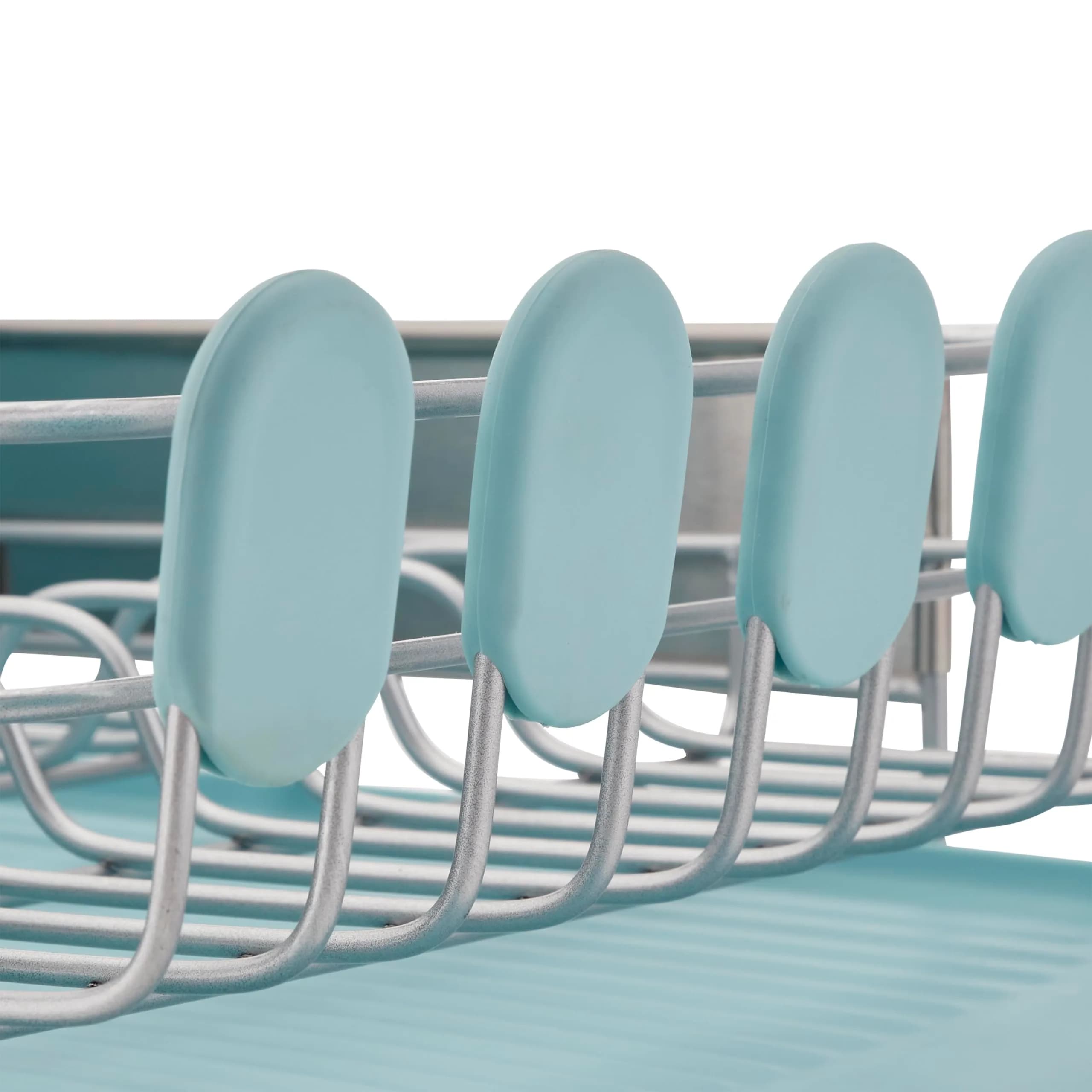 KitchenAid Compact Rust Resistant Dish Rack with Removable Flatware Caddy & Self-Draining Drainboard | Mineral Water - view 8