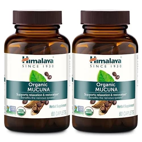 Himalaya USDA Organic Mucuna Pruriens Supplements, 600mg | Supports Relaxation & Brain Function thumbnail 1