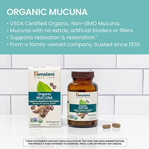 Himalaya USDA Organic Mucuna Pruriens Supplements, 600mg | Supports Relaxation & Brain Function thumbnail 4