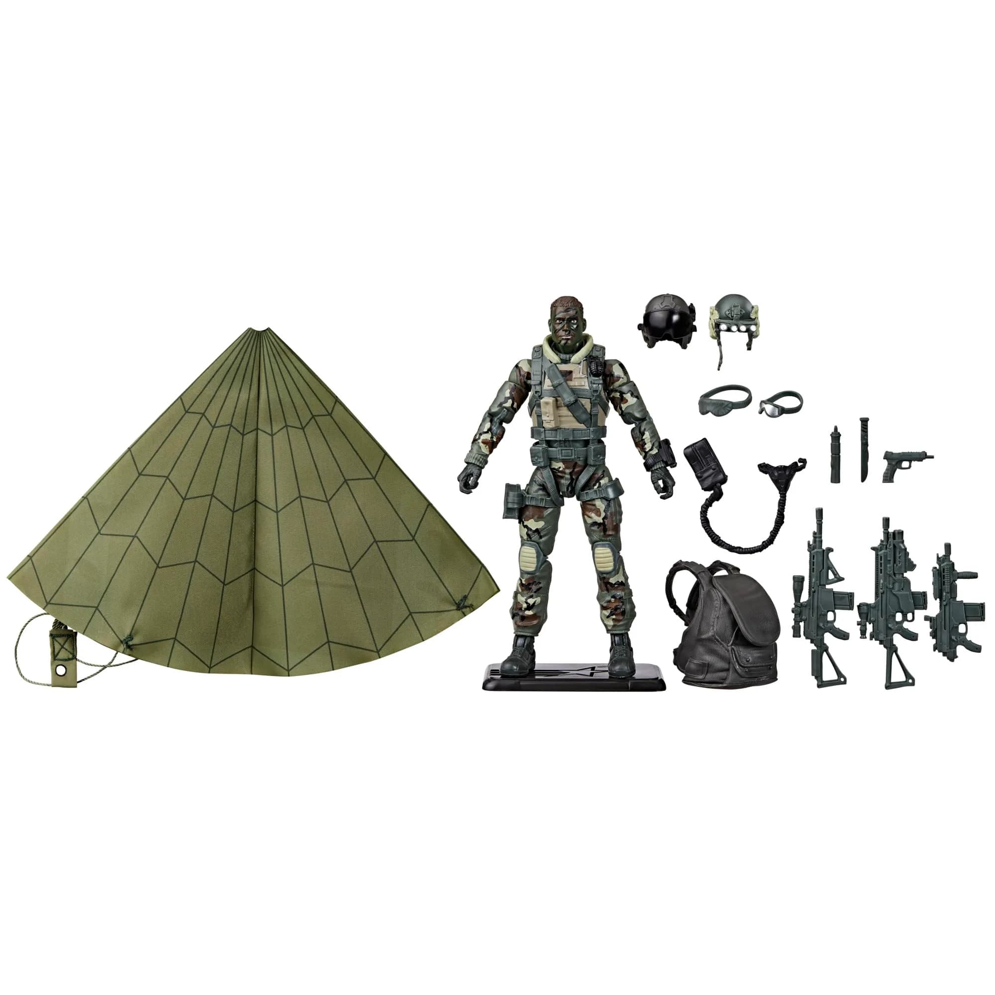 G.I. Joe Classified Series 60th Anniversary Action Pilot - Halo (High Altitude Low Opening) Jumper, 6 Inch Action Figure with Parachute & Accessories | Collectible 6-inch Toy — Red