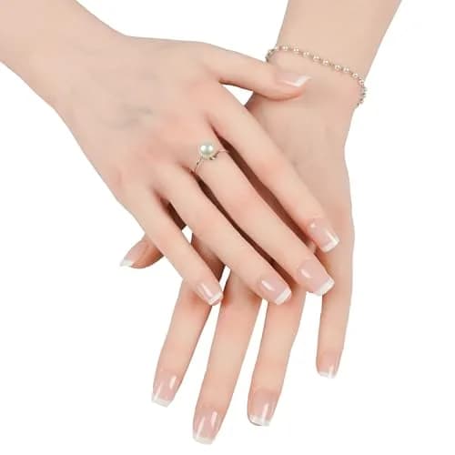 CUAIBB Realistic Female Silicone Hand Model Left | Jewelry & Nail Practice Hand thumbnail 1