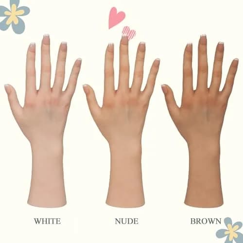 CUAIBB Realistic Female Silicone Hand Model Left | Jewelry & Nail Practice Hand thumbnail 5