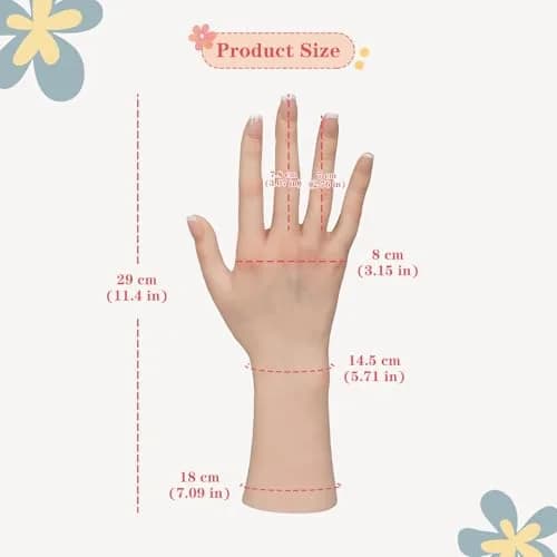 CUAIBB Realistic Female Silicone Hand Model Left | Jewelry & Nail Practice Hand thumbnail 6