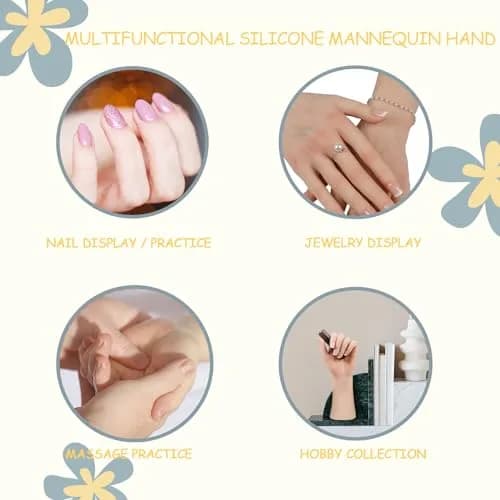 CUAIBB Realistic Female Silicone Hand Model Left | Jewelry & Nail Practice Hand thumbnail 3