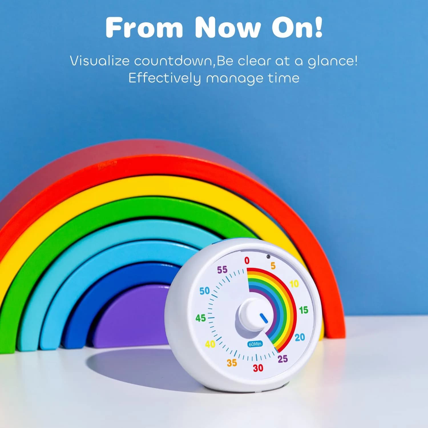 kiecky squirrel Visual Countdown Timer 60-Minute | Silent Operation Classroom Desk Timer - view 2