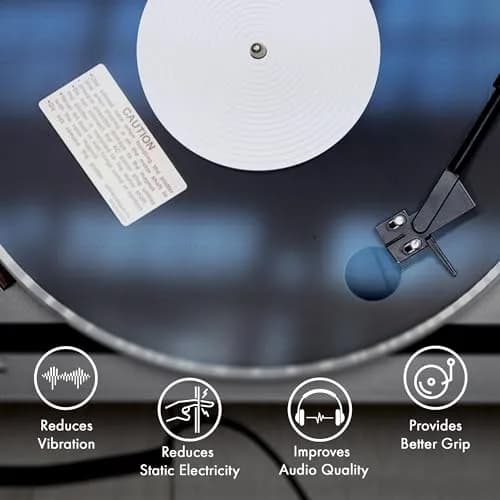 PRO SPIN Clear Acrylic Turntable Mat | 12" Vinyl Slipmat with Static Reduction & Tighter Bass thumbnail 6