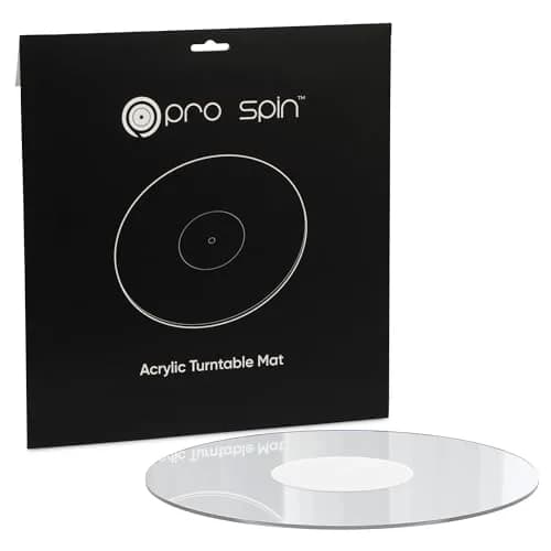 PRO SPIN Clear Acrylic Turntable Mat | 12" Vinyl Slipmat with Static Reduction & Tighter Bass thumbnail 8