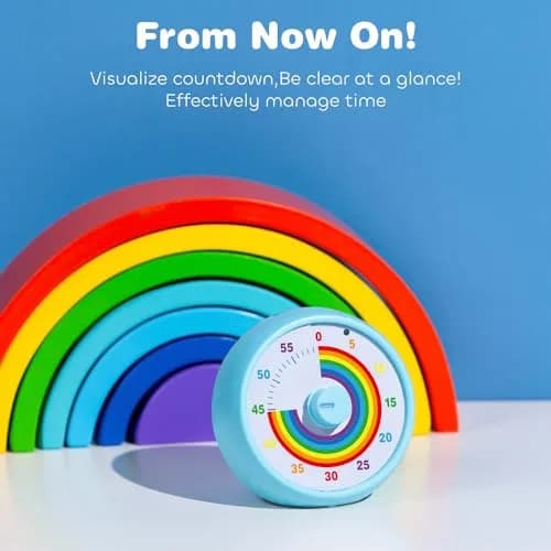 kiecky squirrel Visual Countdown Timer 60-Minute Silent Operation | Desk Timer for Kids & Classroom thumbnail 2