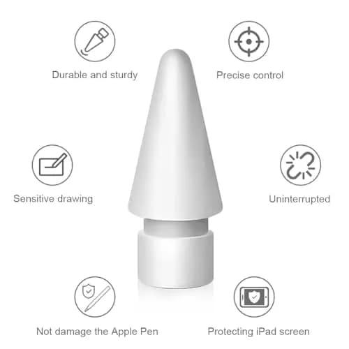 SIXFU Replacement Tips for Apple Pencil, Mix Precise Control Tips Set for Apple Pencil 2nd Gen/1st Gen/USB C | 6 Pack thumbnail 4