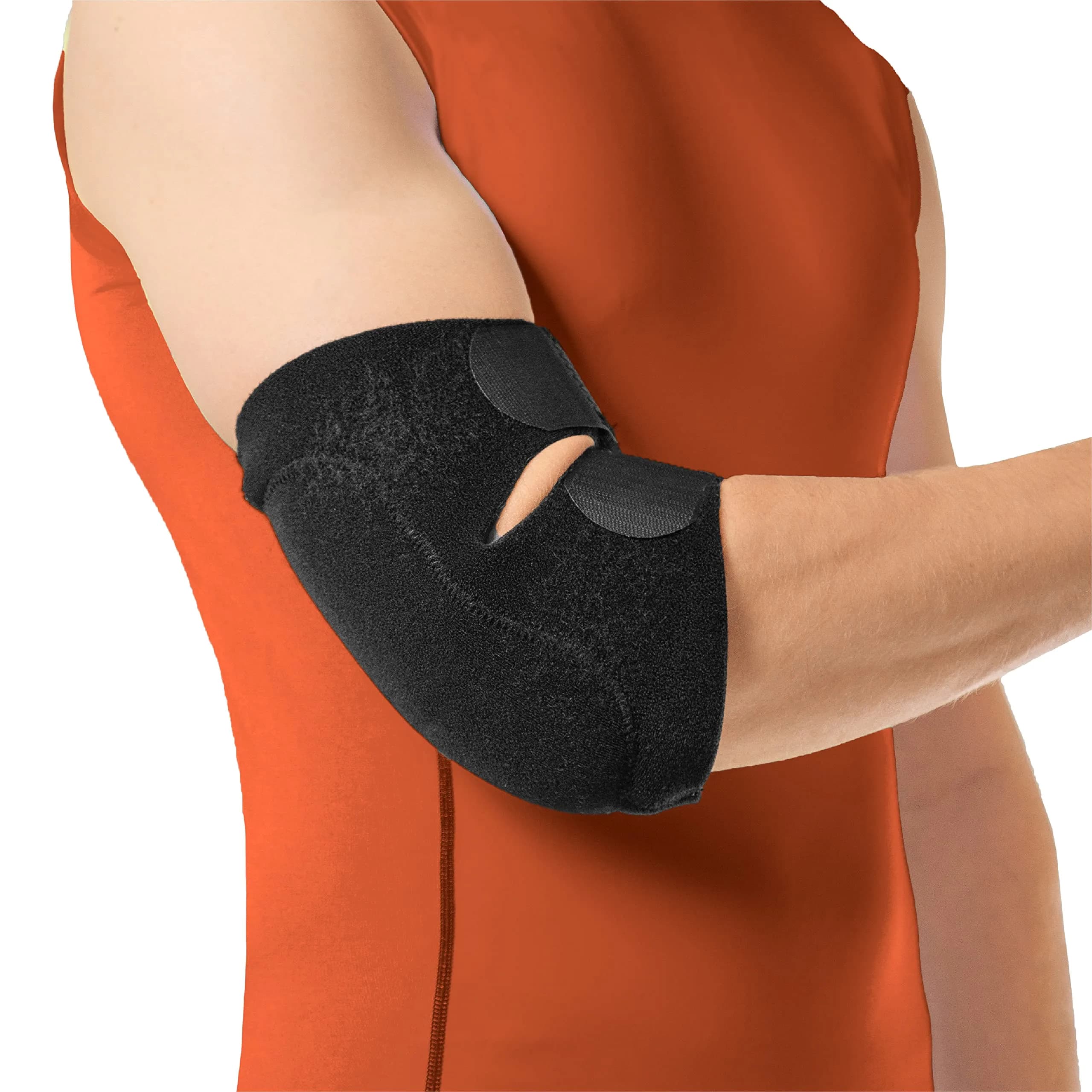 BraceAbility Padded Elbow Brace L/XL | Compression Arm Sleeve with Memory Foam Cushion for Joint Pain, Bursitis, Arthritis & Tendonitis Relief | 21.3 cm (8.4 in) - 35.6 cm (14 in) Circumference