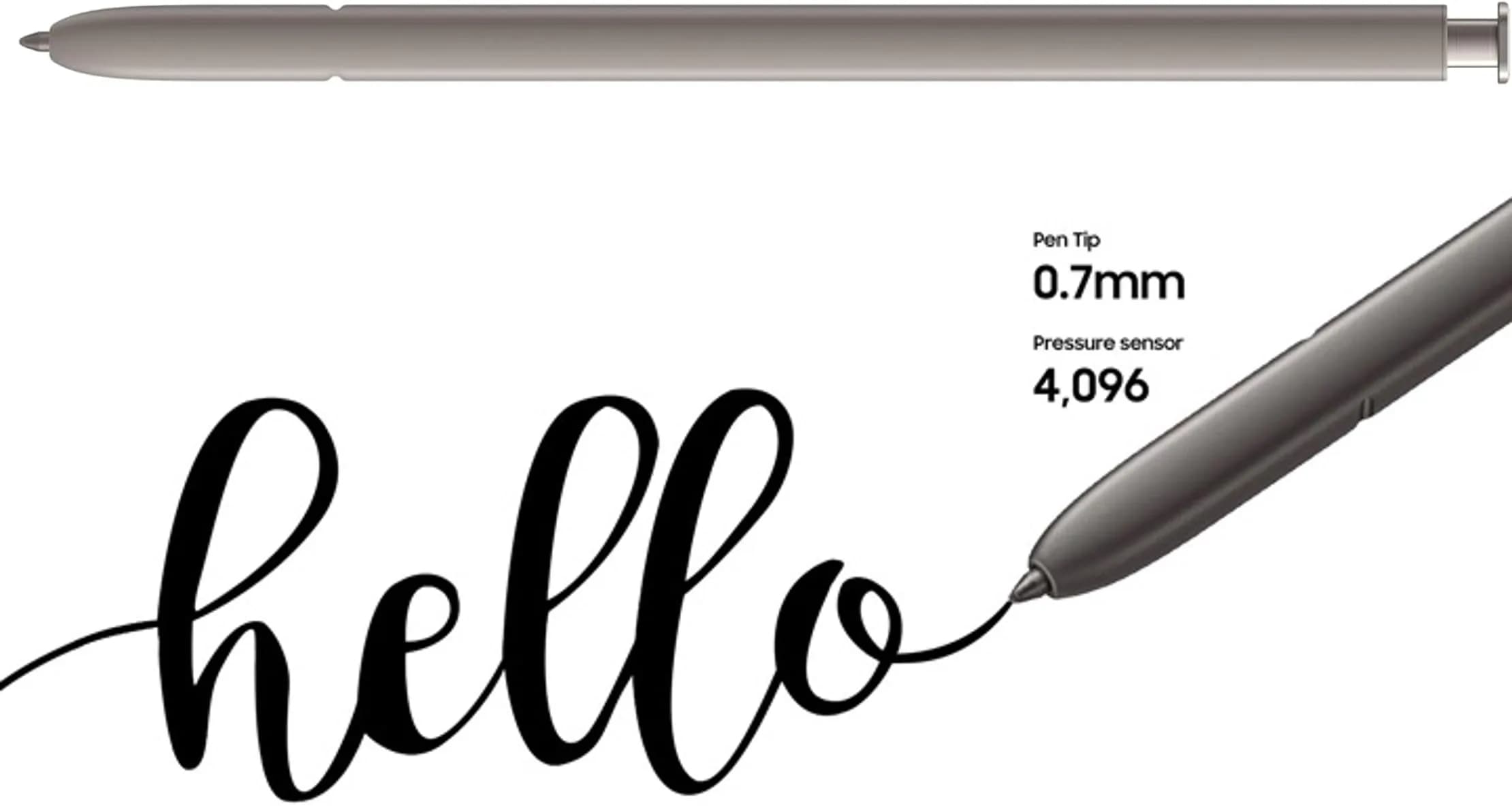 SLQ S Pen Replacement for Samsung Galaxy S24 Ultra 5G | 4096 Pressure Sensitivity, Bluetooth, 5x Tips (Gray) - view 6