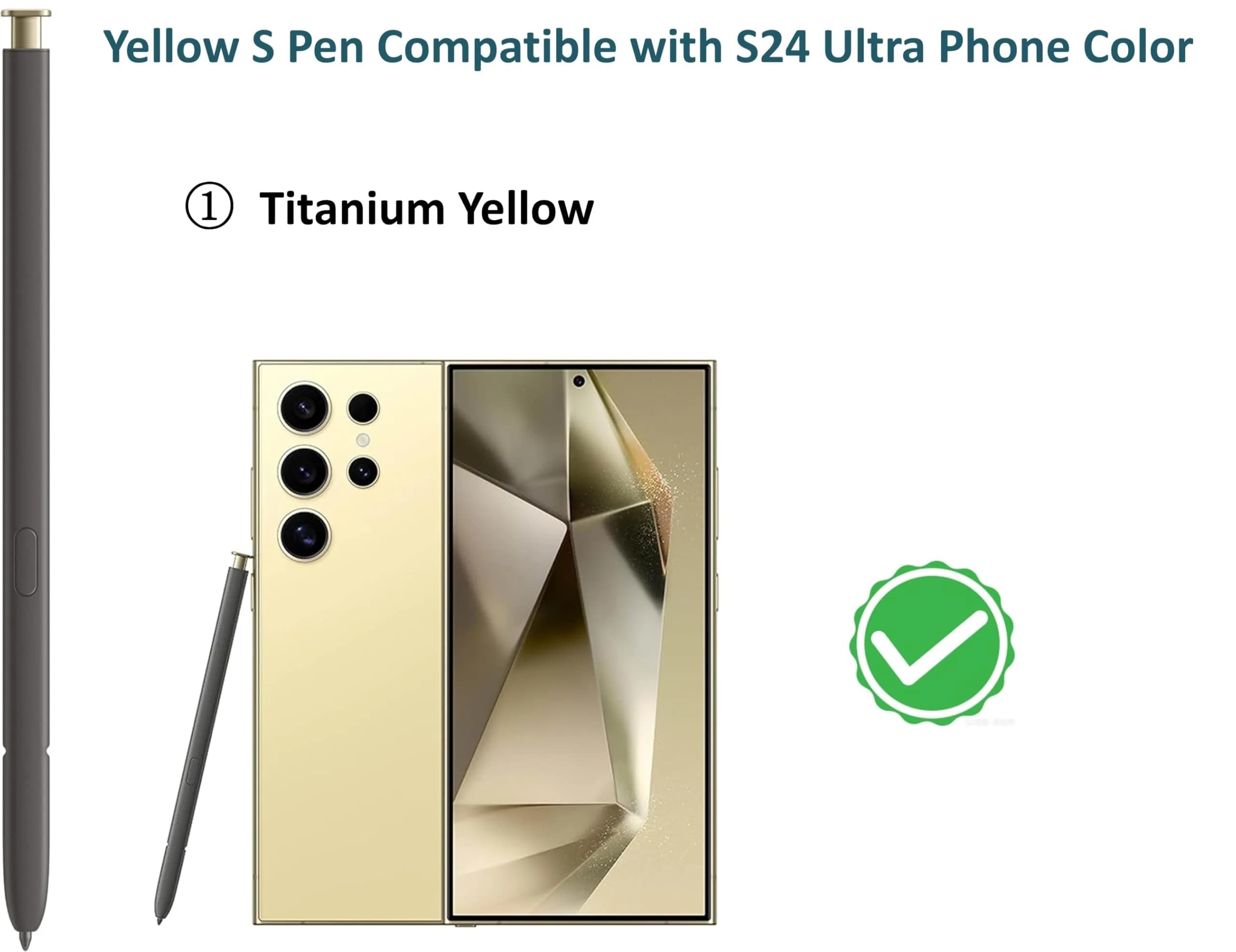 SLQ Yellow 5Pack Soft Tips Stylus Pen Nibs for Samsung Galaxy S24 Ultra | 4096 Pressure Levels - view 2