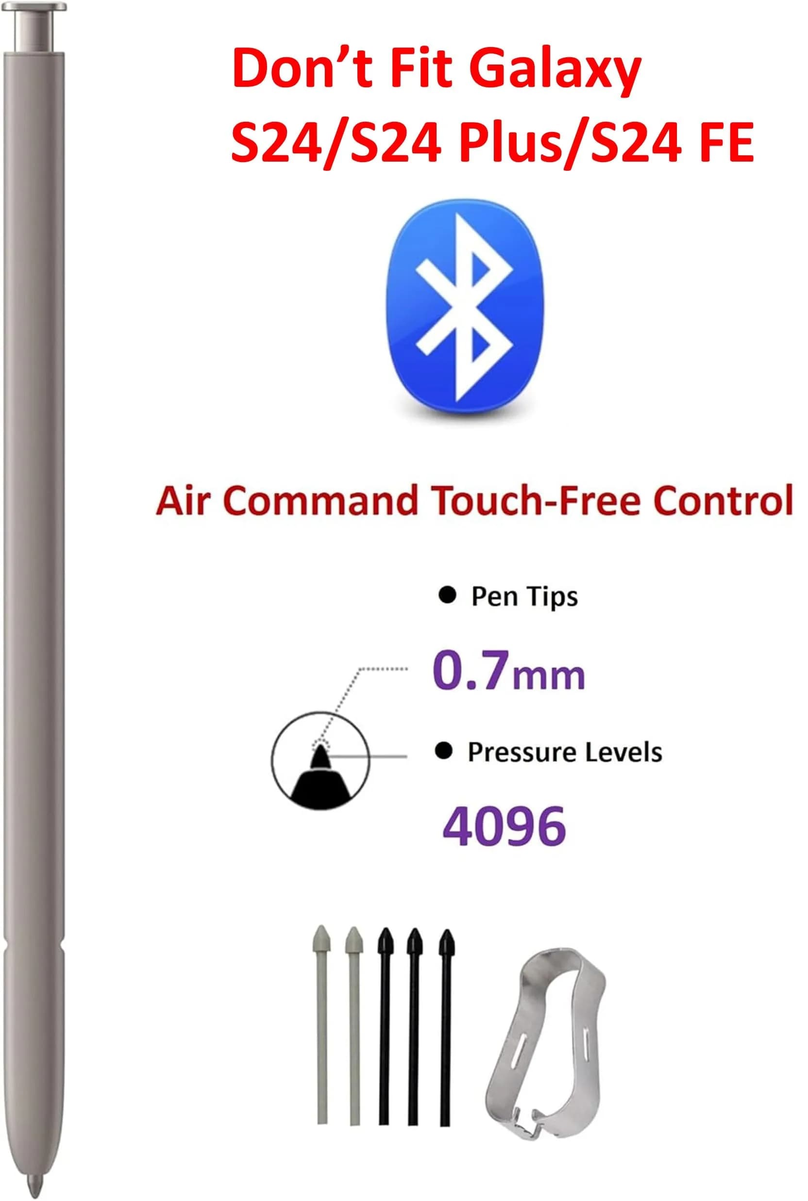 SLQ Blue S Pen for Samsung Galaxy S24 Ultra 5G | With Bluetooth, 4096 Pressure Levels - view 2