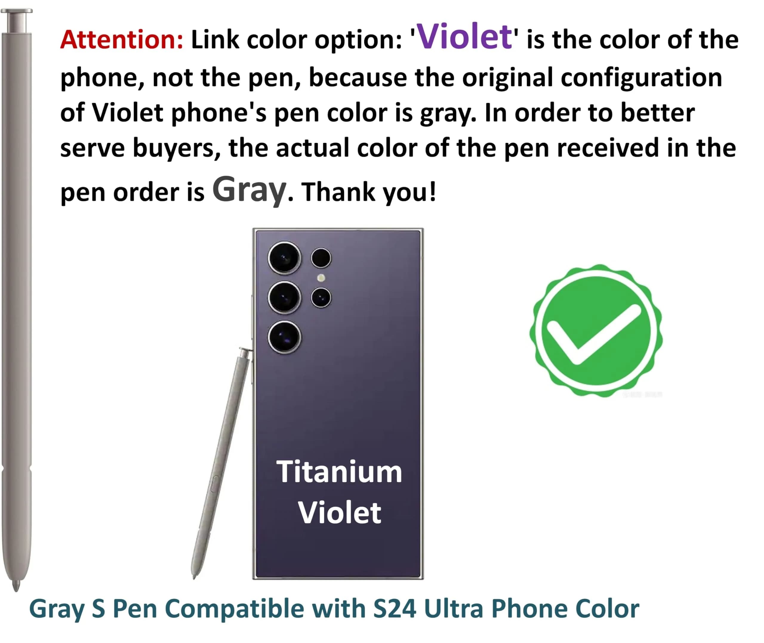 SLQ Blue S Pen for Samsung Galaxy S24 Ultra 5G | With Bluetooth, 4096 Pressure Levels - view 3
