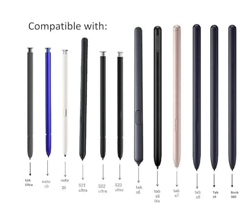SLQ Black 5Pack Soft Tips Stylus Pen Nibs for Samsung Galaxy S24 Ultra | 4096 Pressure Levels thumbnail 3