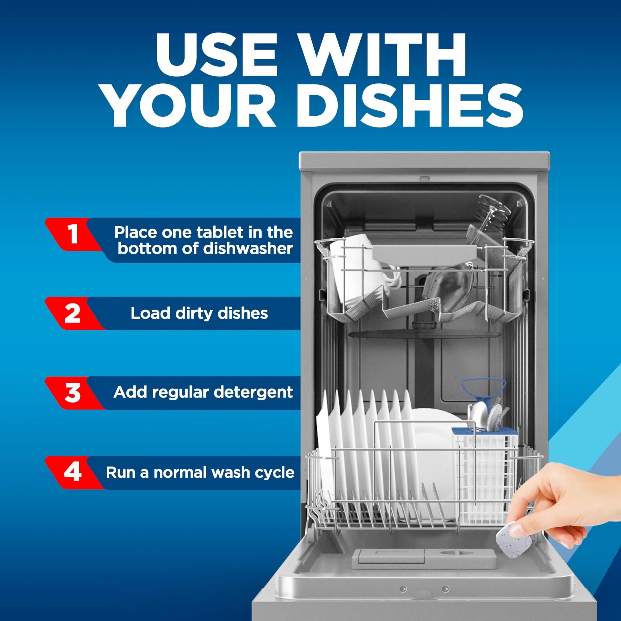 Finish Dishwasher Cleaner Tablets 4 Count | Deep Cleans Grease & Fights Odors - Pack of 1 - view 4