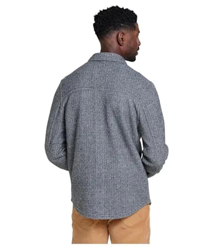 Toad&Co Kennicott Shirt Jacket Heather Grey Twill | Regular Fit, Collared Neck, Odor Control, 29" Length thumbnail 2