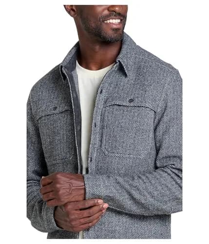 Toad&Co Kennicott Shirt Jacket Heather Grey Twill | Regular Fit, Collared Neck, Odor Control, 29" Length thumbnail 3