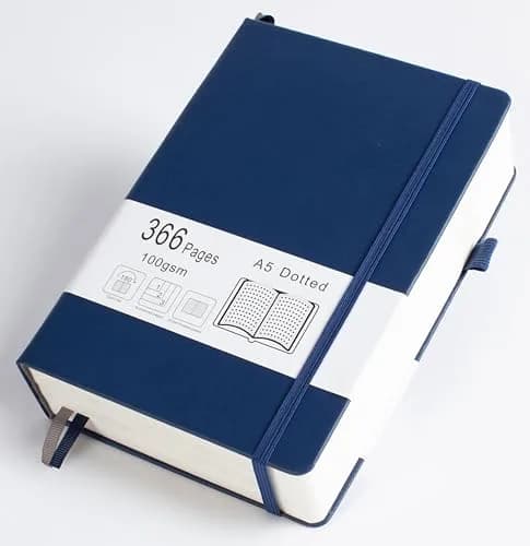 VOLINOTE Thick Bullet Notebook with 366 Numbered Pages, A5 Dotted Journal 186gsm (7.3"x5.7") | Acid-Free Paper for Smooth Ink Flow thumbnail 1