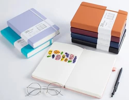 VOLINOTE Thick Bullet Notebook with 366 Numbered Pages, A5 Dotted Journal 186gsm (7.3"x5.7") | Acid-Free Paper for Smooth Ink Flow thumbnail 7