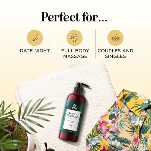 Maple Holistics Tropical Massage Oil for Couples 16 Fl Oz | Full Body Relaxation & Mango Scent thumbnail 7
