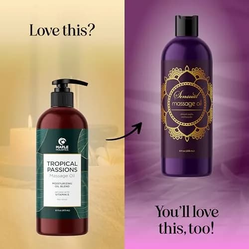 Maple Holistics Tropical Massage Oil for Couples 16 Fl Oz | Full Body Relaxation & Mango Scent thumbnail 8