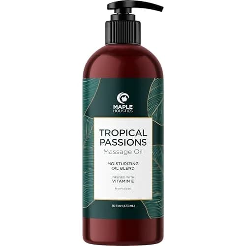 Maple Holistics Tropical Massage Oil for Couples 16 Fl Oz | Full Body Relaxation & Mango Scent thumbnail 9