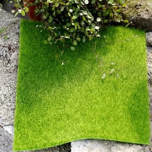 KISEER Artificial Craft Grass 6 Pack 12 x 12 Inches Miniature Green Plastic | DIY Dollhouse Ornament Decoration thumbnail 6