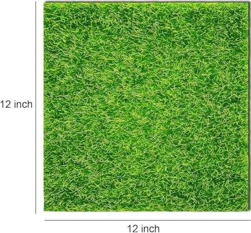 KISEER Artificial Craft Grass 6 Pack 12 x 12 Inches Miniature Green Plastic | DIY Dollhouse Ornament Decoration thumbnail 2