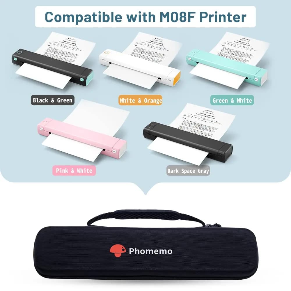Phomemo M08F All Cases | 220V Compatible Carrier Bag Case for Portable Thermal Printers - view 8