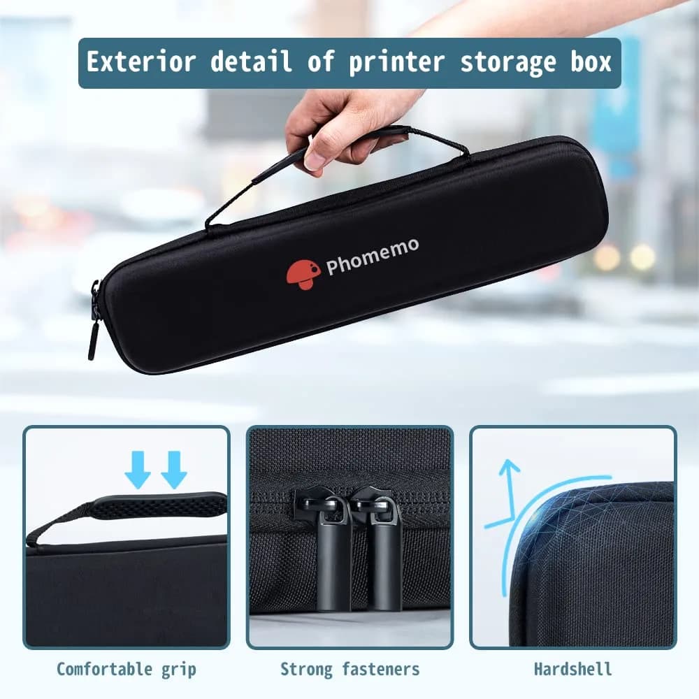 Phomemo M08F All Cases | 220V Compatible Carrier Bag Case for Portable Thermal Printers - view 2