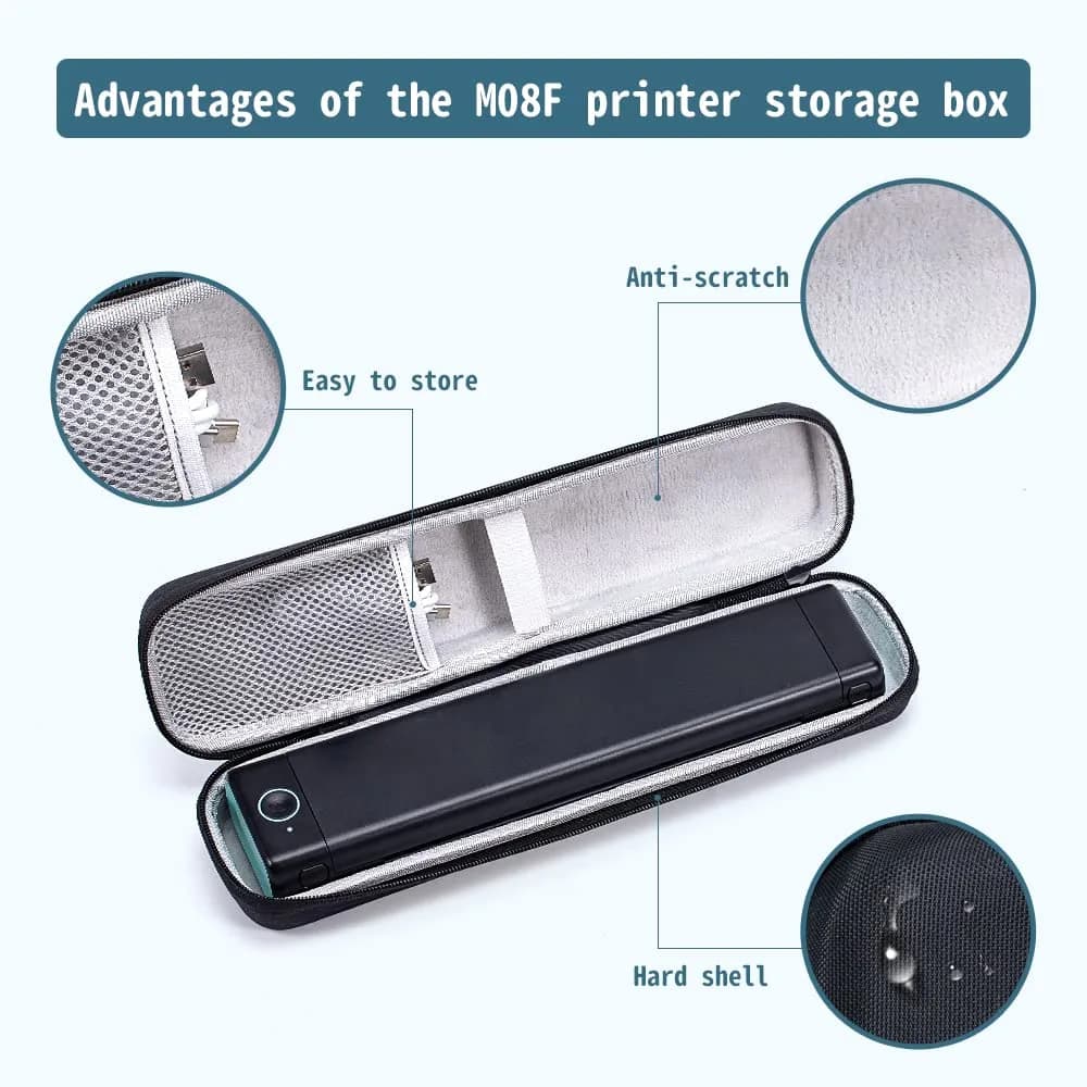 Phomemo M08F All Cases | 220V Compatible Carrier Bag Case for Portable Thermal Printers - view 4