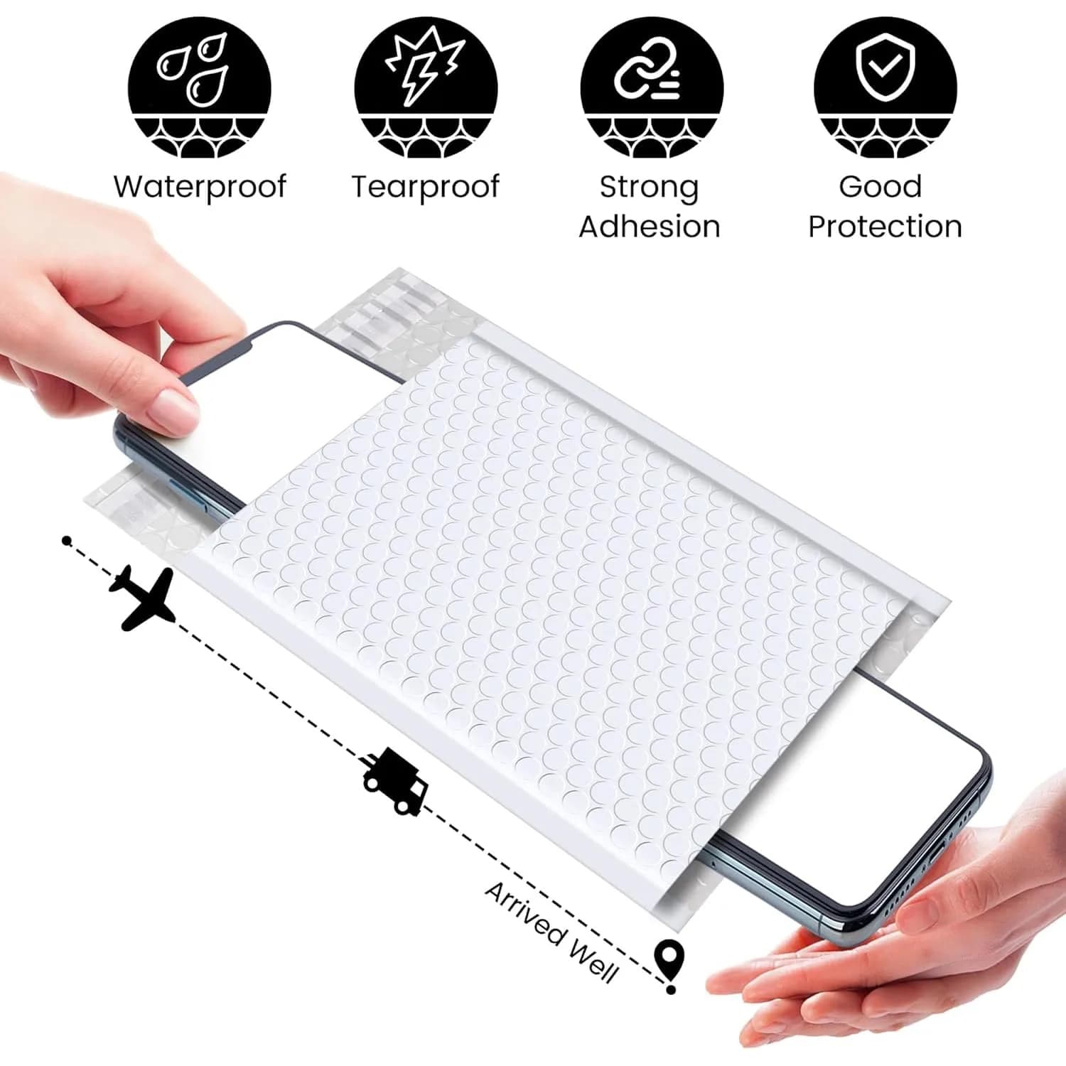 Fuxury White 3000 Pack Padded Envelopes with Bubble Lining, Usable Size 6x9" | Bulk Value Pack for Small Business - view 7