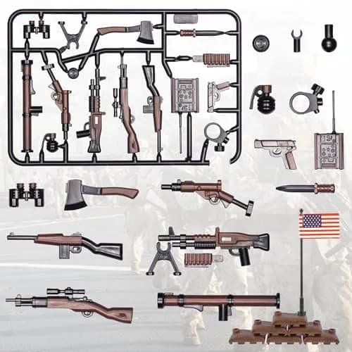 MaozyHomie U.S Field Force Weapons Building Blocks (36pcs) - Military Toy Accessory Pack thumbnail 3