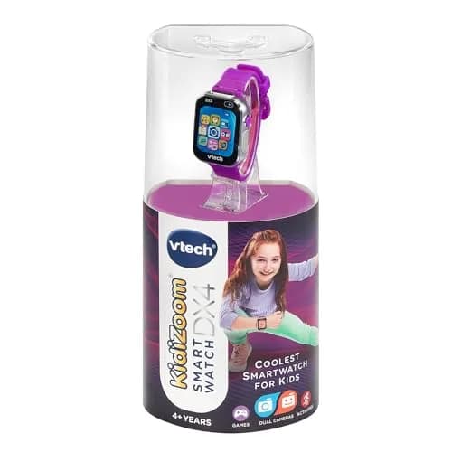 VTech KidiZoom Smartwatch DX4 Purple 22.5cm (8.9") | Splash-Proof Metal Body with Dual Cameras thumbnail 6
