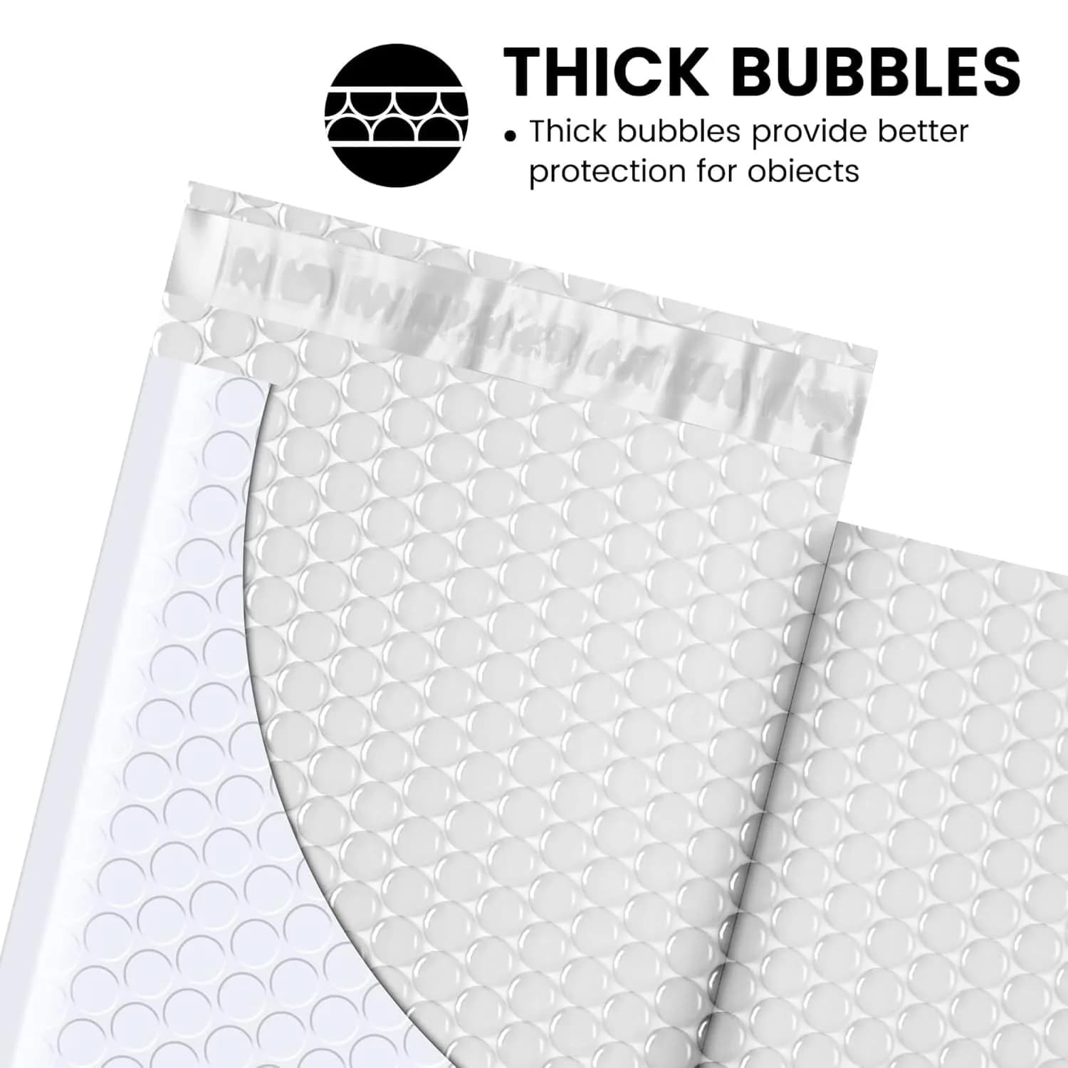 Fuxury White Bubble Mailers 4x8 Inch (4000 Pack) | Waterproof Padded Envelopes for Small Business - view 3