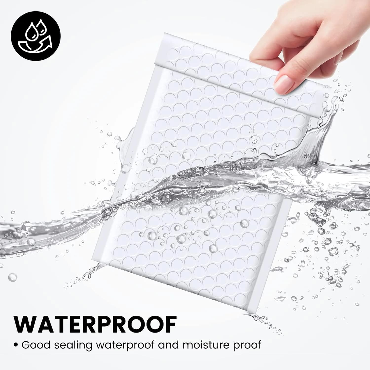Fuxury White Bubble Mailers 4x8 Inch (4000 Pack) | Waterproof Padded Envelopes for Small Business - view 4