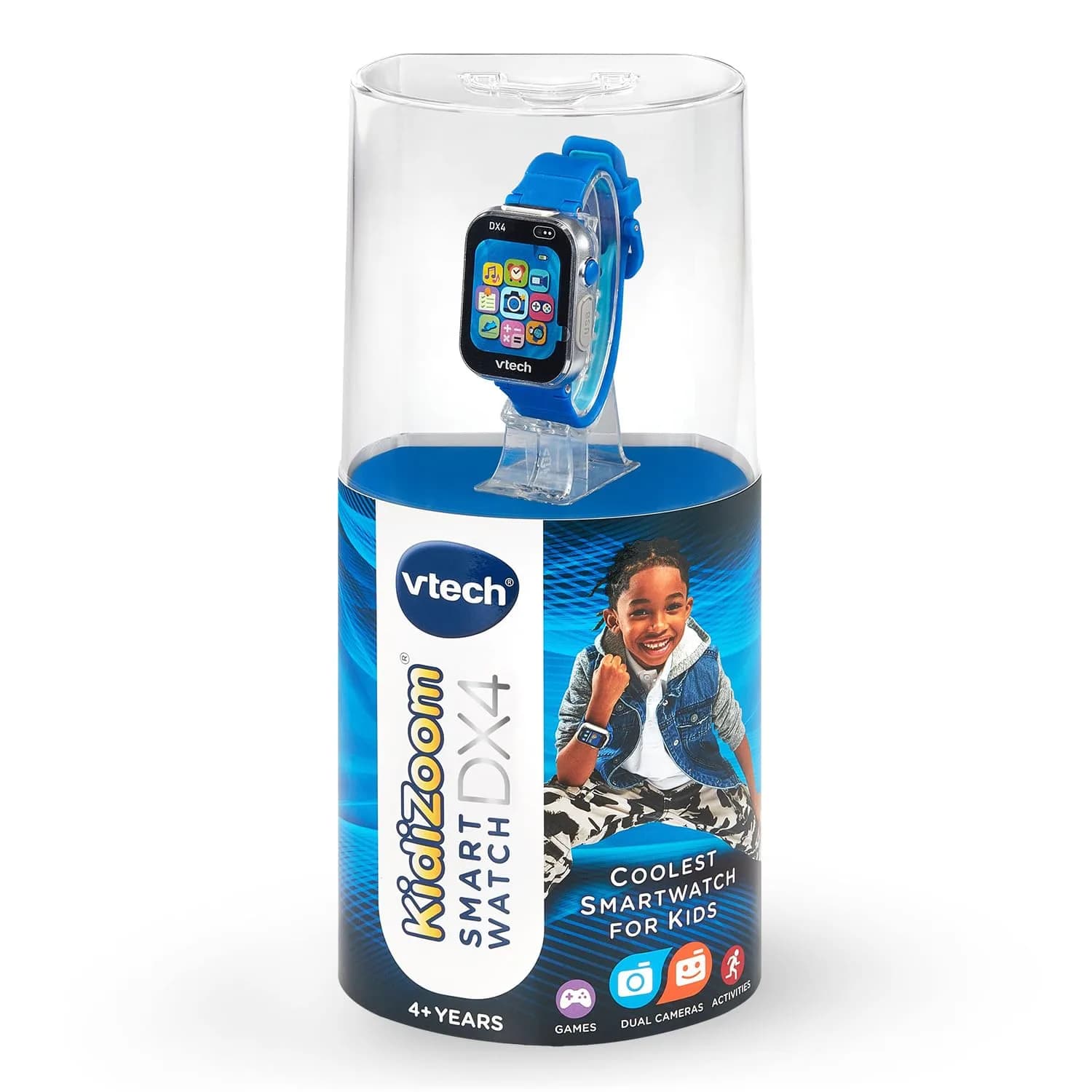 VTech KidiZoom Smartwatch DX4 Blue 22.6cm (8.9" x 0.6" x 1.7") | Dual Cameras, AR Games, Time Practice - view 6