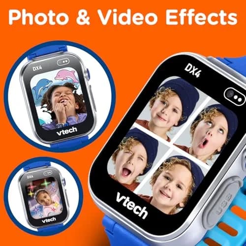 VTech KidiZoom Smartwatch DX4 Blue 22.6cm (8.9" x 0.6" x 1.7") | Dual Cameras, AR Games, Time Practice thumbnail 2