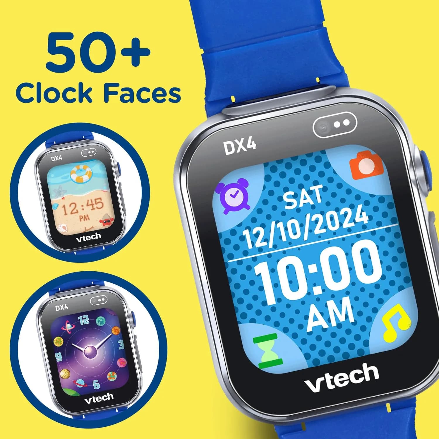 VTech KidiZoom Smartwatch DX4 Blue 22.6cm (8.9" x 0.6" x 1.7") | Dual Cameras, AR Games, Time Practice - view 3