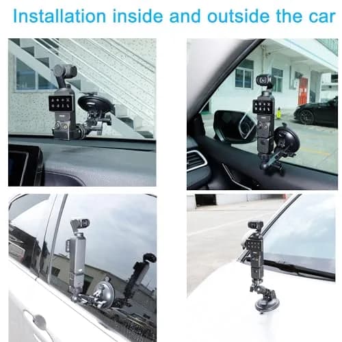 PellKing Suction Cup Car Mount for DJI Osmo Pocket 4/3/Xtra Cameras | 3kg Load Capacity thumbnail 5