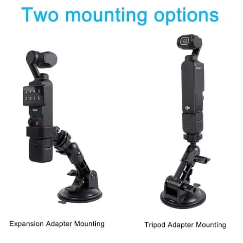 PellKing Suction Cup Car Mount for DJI Osmo Pocket 4/3/Xtra Cameras | 3kg Load Capacity thumbnail 3