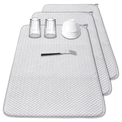 Meirrnyyu Dish Drying Mat 24×17" | Absorbent Microfiber Kitchen Pad for India thumbnail 1