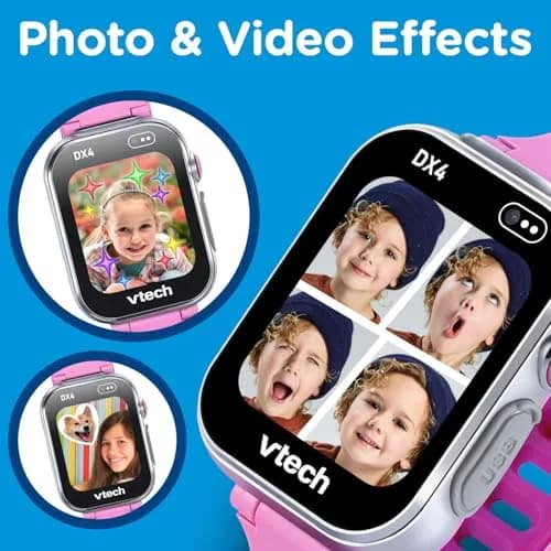 VTech KidiZoom Smartwatch DX4 Pink 22.5cm (8.86in) | Splash-Proof Kids Smartwatch with Dual Cameras & Games thumbnail 2