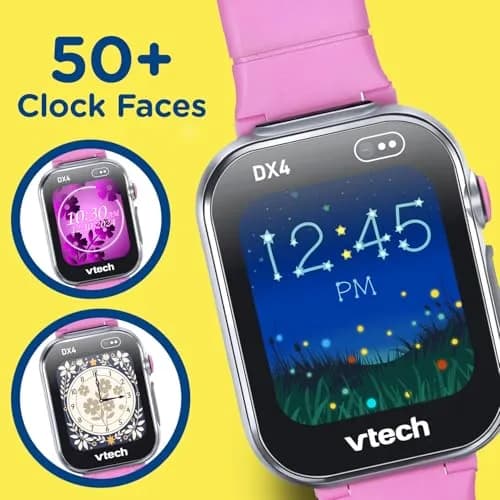 VTech KidiZoom Smartwatch DX4 Pink 22.5cm (8.86in) | Splash-Proof Kids Smartwatch with Dual Cameras & Games thumbnail 3