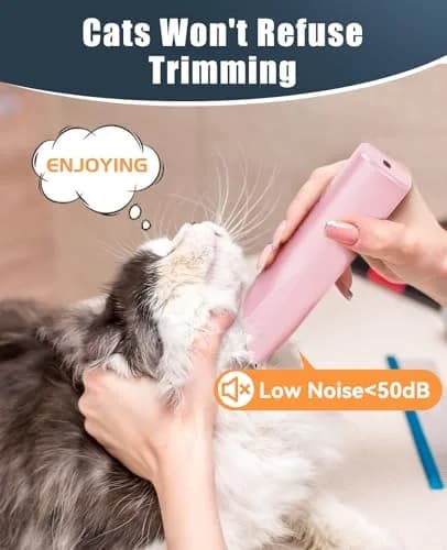 oneisall Pet Clippers for Matted Cat Hair, Quiet Pet Shaver with Storage Bag | 50dB Low Noise, IPX7 Waterproof, USB Rechargeable thumbnail 5