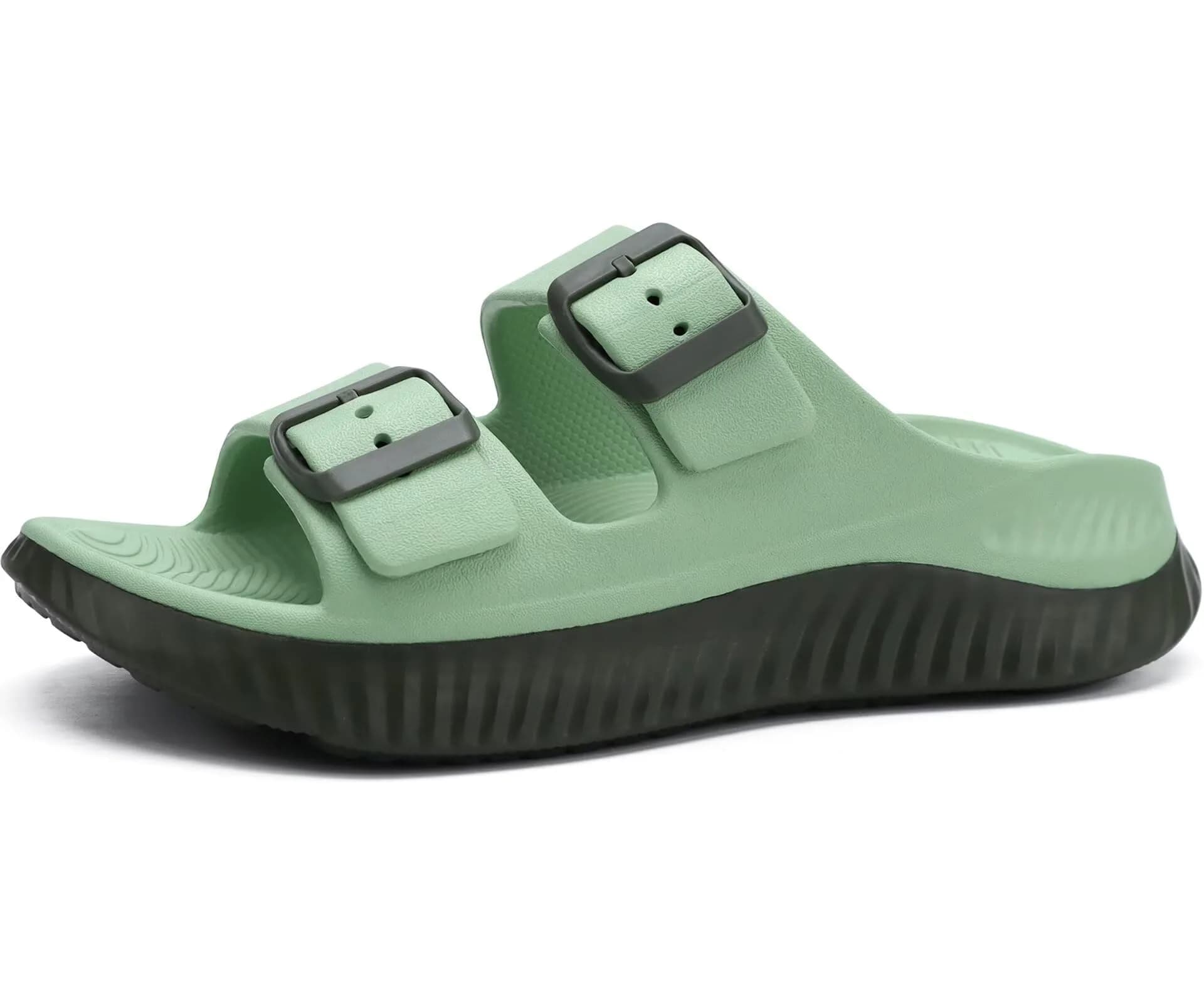 KuaiLu Womens Recovery Sandals with Comfortable Arch Support Green Size 8