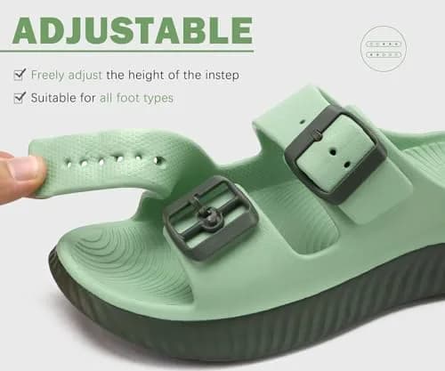 KuaiLu Womens Recovery Sandals with Comfortable Arch Support Green Size 8 thumbnail 6