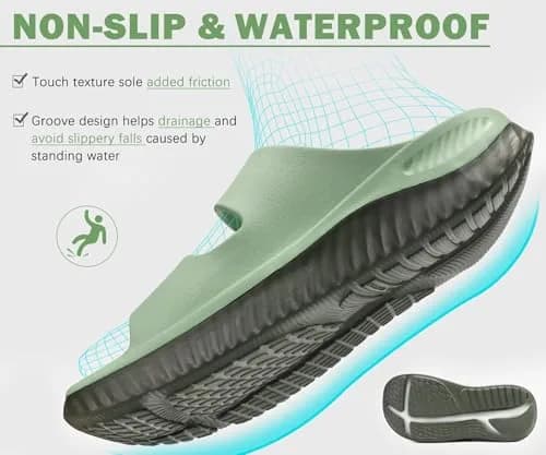 KuaiLu Womens Recovery Sandals with Comfortable Arch Support Green Size 8 thumbnail 9