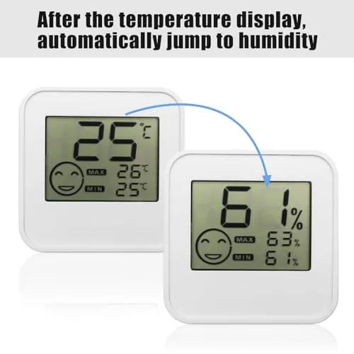 JLENOVEG Digital Indoor Hygrometer & Thermometer Large LCD Display | Humidity & Temp Monitor with Stand & Wall Mount thumbnail 6